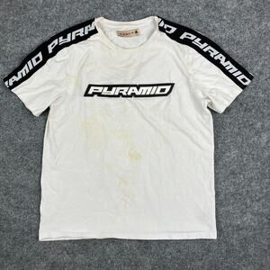 Black Pyramid T-Shirt Mens  XL White Graphic Logo Streetwear Short Sleeve